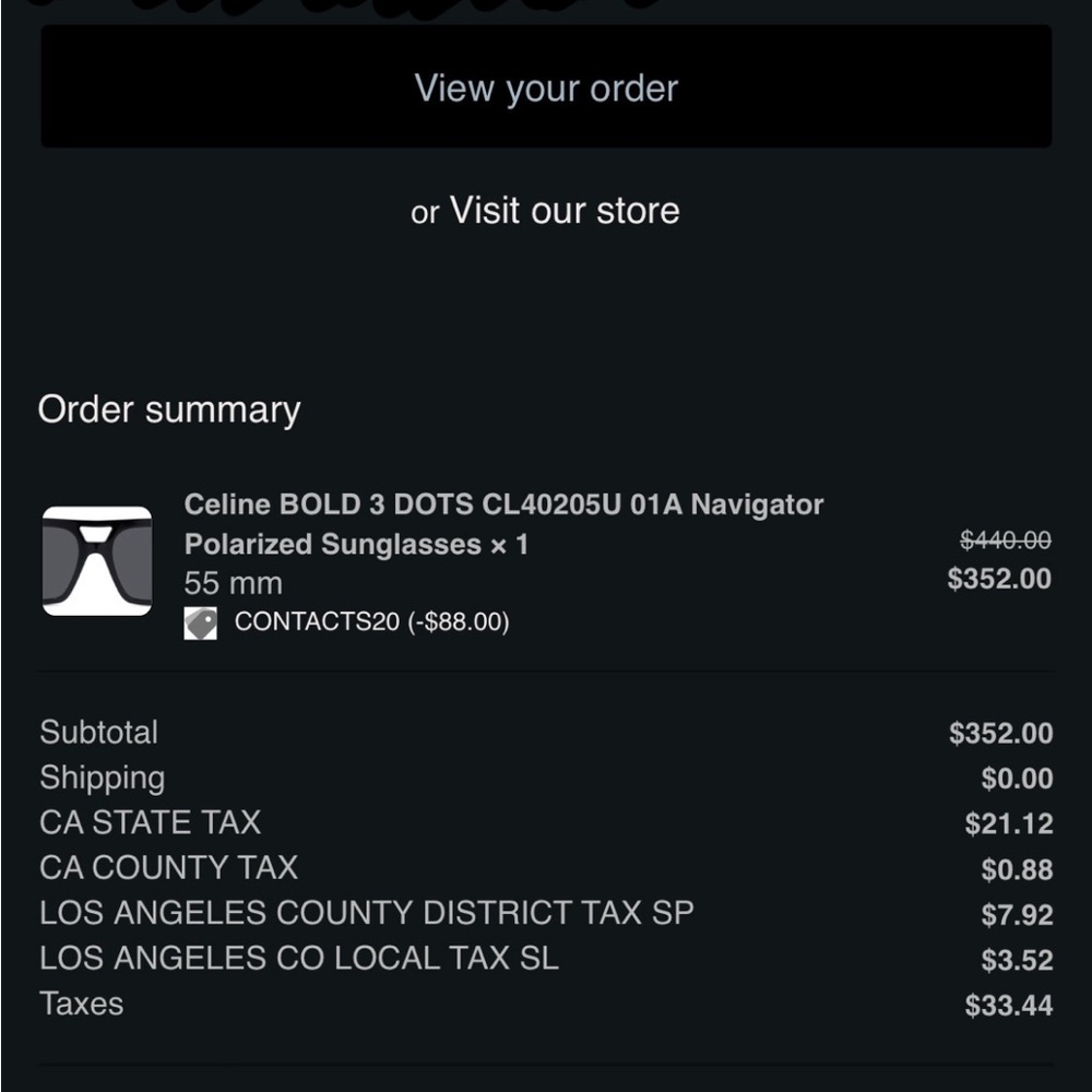 CELINE CL40205U Acetate Aviator Sunglasses - Picture 11 of 11